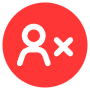 Account Delete Circle Round Red free icon for commercial use