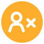 Account Delete Circle Yellow free icon for commercial use