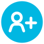 Add Account Circle Blue free icon for commercial use