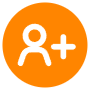 Add Account Circle Orange free icon for commercial use