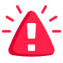 Attention Red free icon for commercial use
