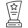 Award Trophy Black Outline free icon for commercial use