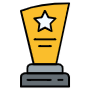 Award Trophy Yellow free icon for commercial use