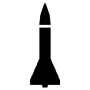 Ballistic Missile Black free icon for commercial use