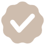 Beige Approved Seal Check free icon for commercial use