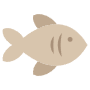 Beige Fish free icon for commercial use