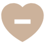 Beige Heart Less Delete Remove free icon for commercial use