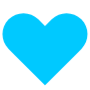 Blue Heart Basic Shape free icon for commercial use