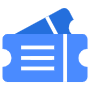 Blue Tickets free icon for commercial use