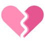 Broken Heart Pink free icon for commercial use