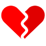 Broken Heart Red free icon for commercial use