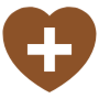 Brown Heart Add Wish List Plus free icon for commercial use