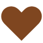 Brown Heart Basic Shape free icon for commercial use