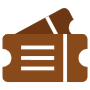 Brown Tickets free icon for commercial use