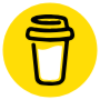 Buymeacoffee Yellow Circle Round Logotype free icon for commercial use