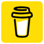 Buymeacoffee Yellow Squre Logotype free icon for commercial use