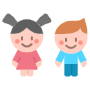 Children Boy And Girl free icon for commercial use