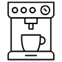 Coffee Machine Black Outline free icon for commercial use