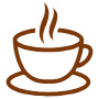Coffee Mug Brown Outline free icon for commercial use
