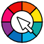 Color Palette Select Color Click Arrow free icon for commercial use