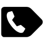 Contact Number Phone Black free icon for commercial use