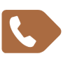 Contact Number Phone Brown free icon for commercial use