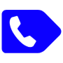 Contact Number Phone Naval Blue free icon for commercial use