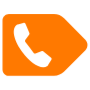 Contact Number Phone Orange free icon for commercial use