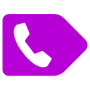 Contact Number Phone Purple free icon for commercial use