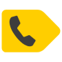Contact Number Phone Yellow free icon for commercial use