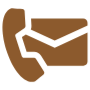 Contact Us Brown Phone Mail free icon for commercial use