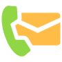 Contact Us Green Phone Yellow Mail free icon for commercial use
