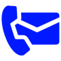 Contact Us Naval Blue Phone Mail free icon for commercial use