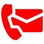 Contact Us Red Phone Mail free icon for commercial use