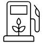 Eco Bio Energy Fuel Black Outline free icon for commercial use
