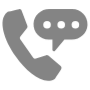Gray Phone Speech Bubble free icon for commercial use