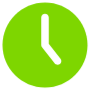 Green Clock Circle Round free icon for commercial use