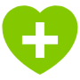 Green Heart Add Wish List Plus free icon for commercial use