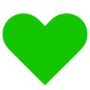 Green Heart Basic Shape icon
