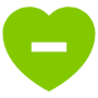 Green Heart Less Delete Remove free icon for commercial use