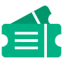 Green Tickets free icon for commercial use
