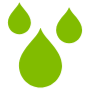 Green Water Drops free icon for commercial use