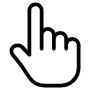 Hand Pointer Black And White free icon for commercial use