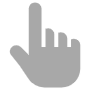 Hand Pointer Gray Cursor free icon for commercial use
