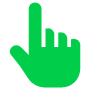 Hand Pointer Green Cursor free icon for commercial use