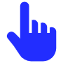 Hand Pointer Naval Blue Cursor free icon for commercial use