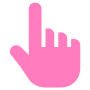 Hand Pointer Pink Cursor free icon for commercial use