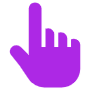 Hand Pointer Purple Cursor free icon for commercial use