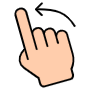 Hand Swipe Left free icon for commercial use