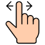 Hand Swipe Left Right free icon for commercial use